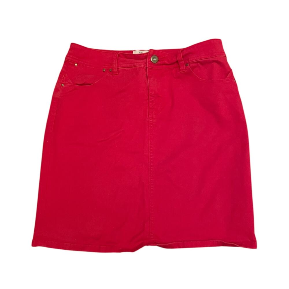 Y2K Vintage Red Denim Skirt size 8